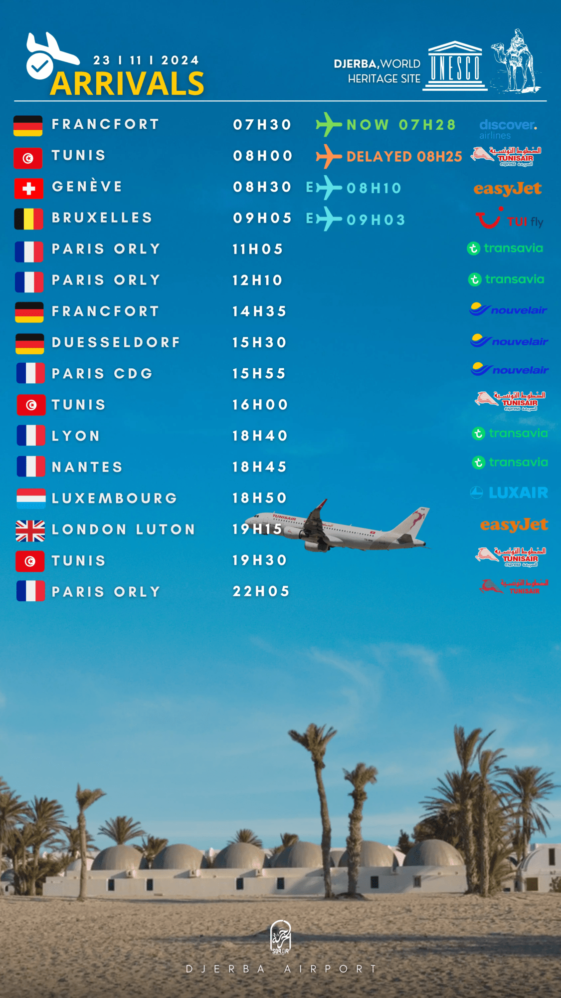 arrivals djerba