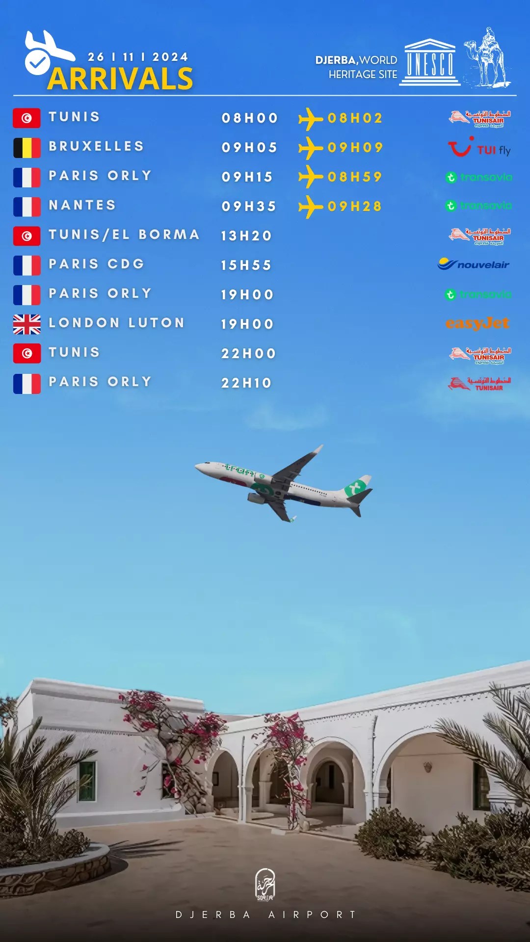 arrivals djerba