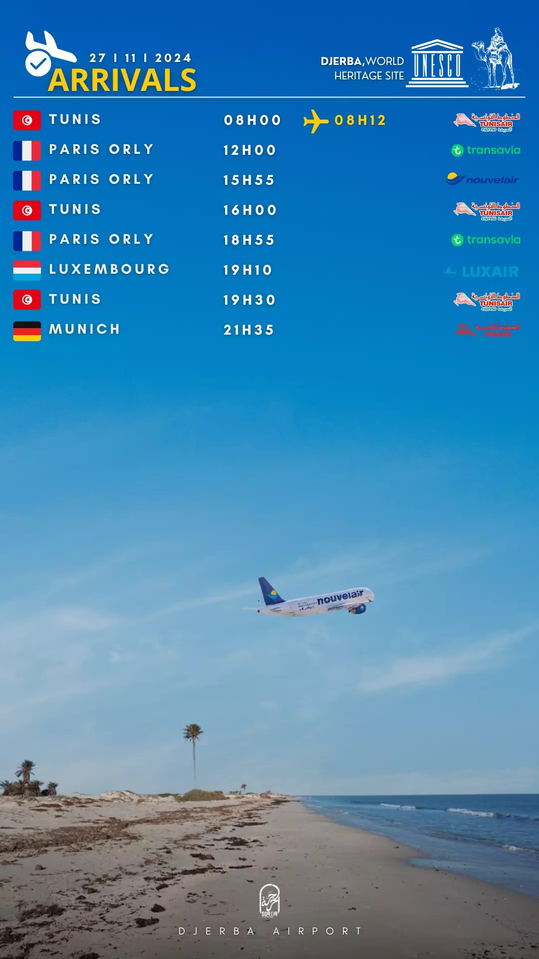 arrivals djerba