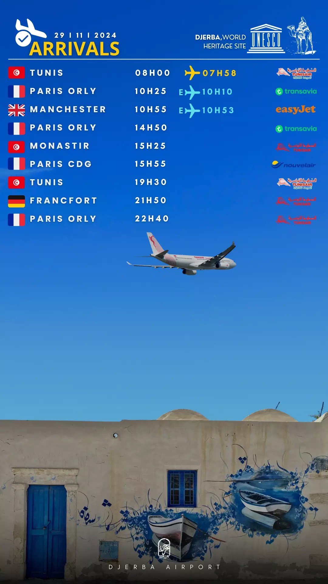 arrivals djerba