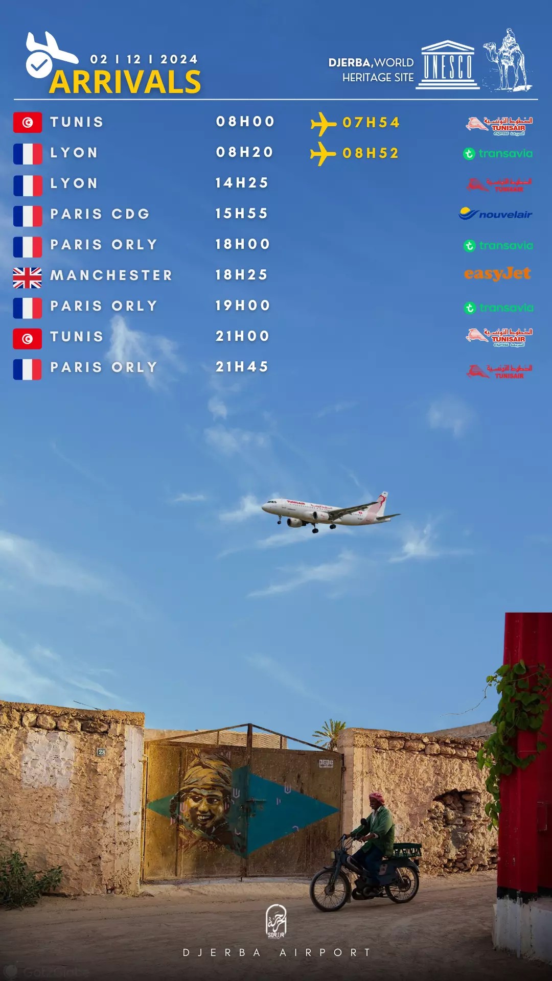 arrivals djerba