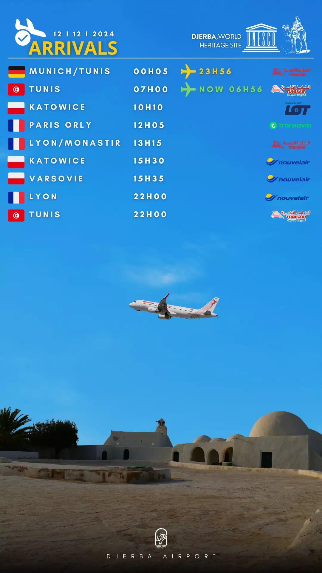 arrivals djerba