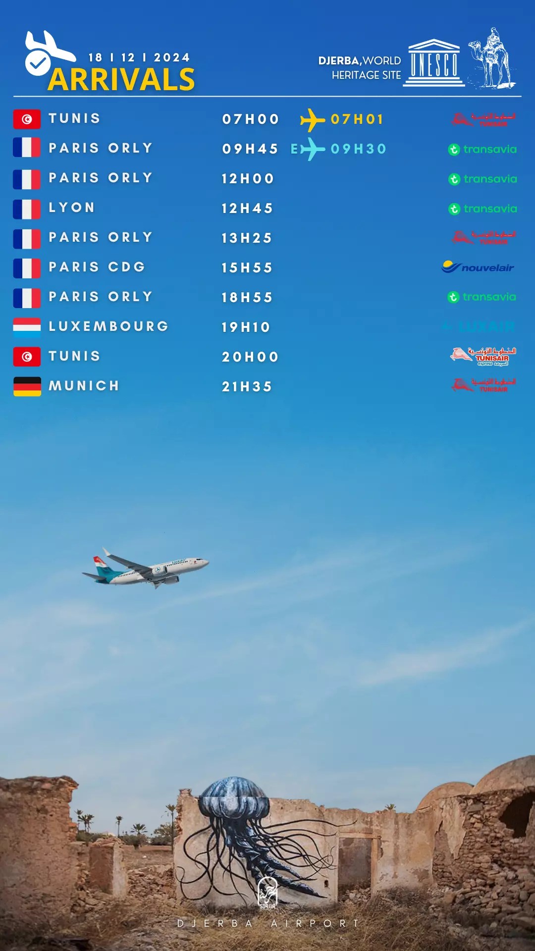arrivals djerba