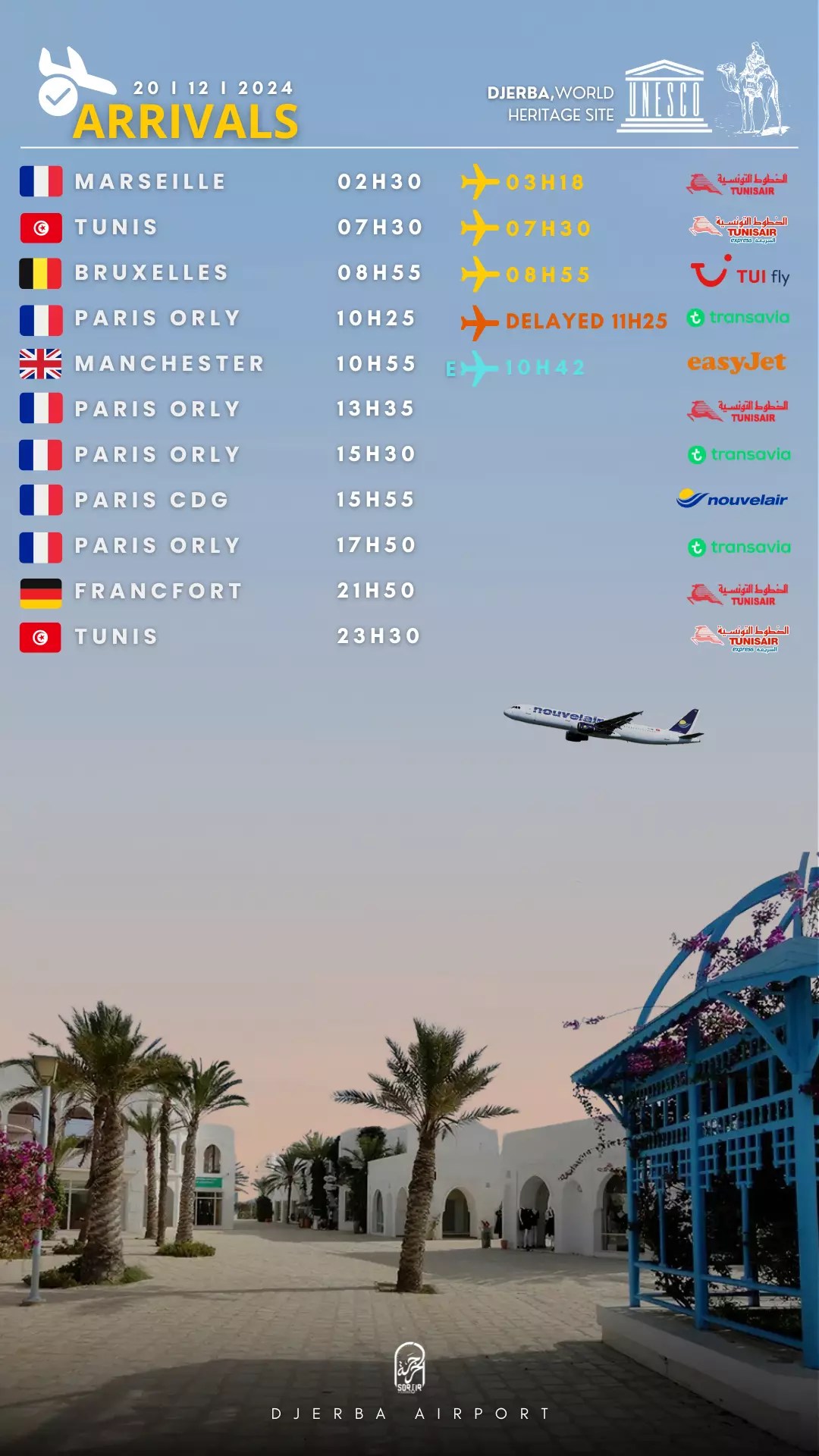 arrivals djerba