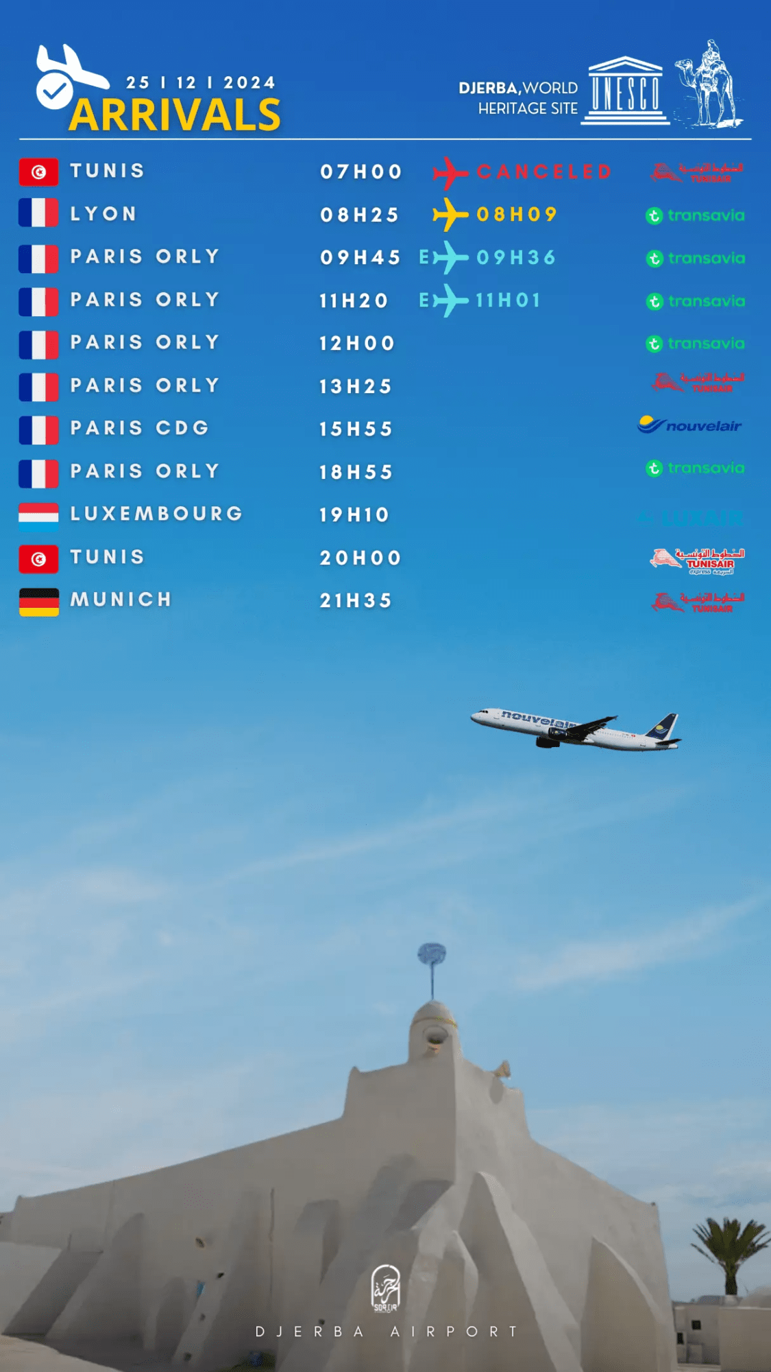 arrivals djerba