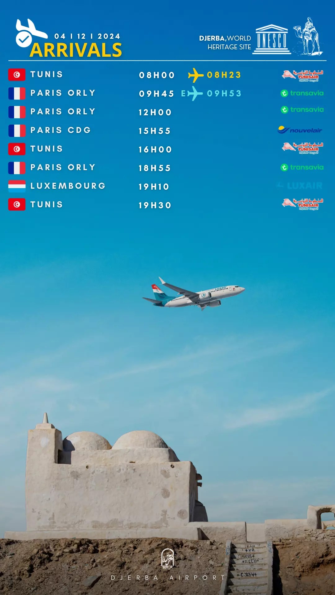 arrivals djerba