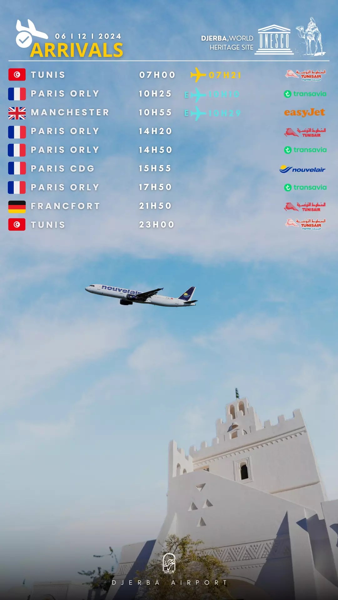 arrivals djerba