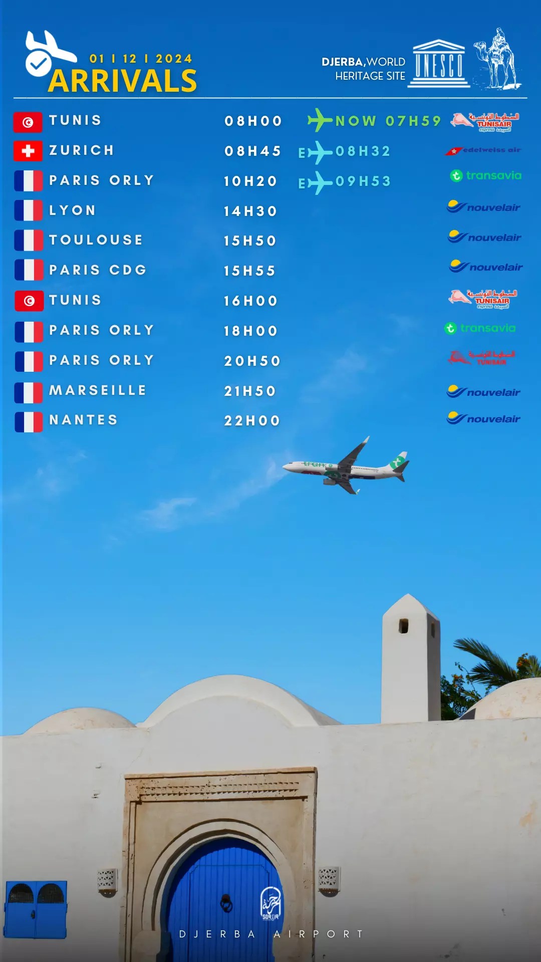 arrivals djerba