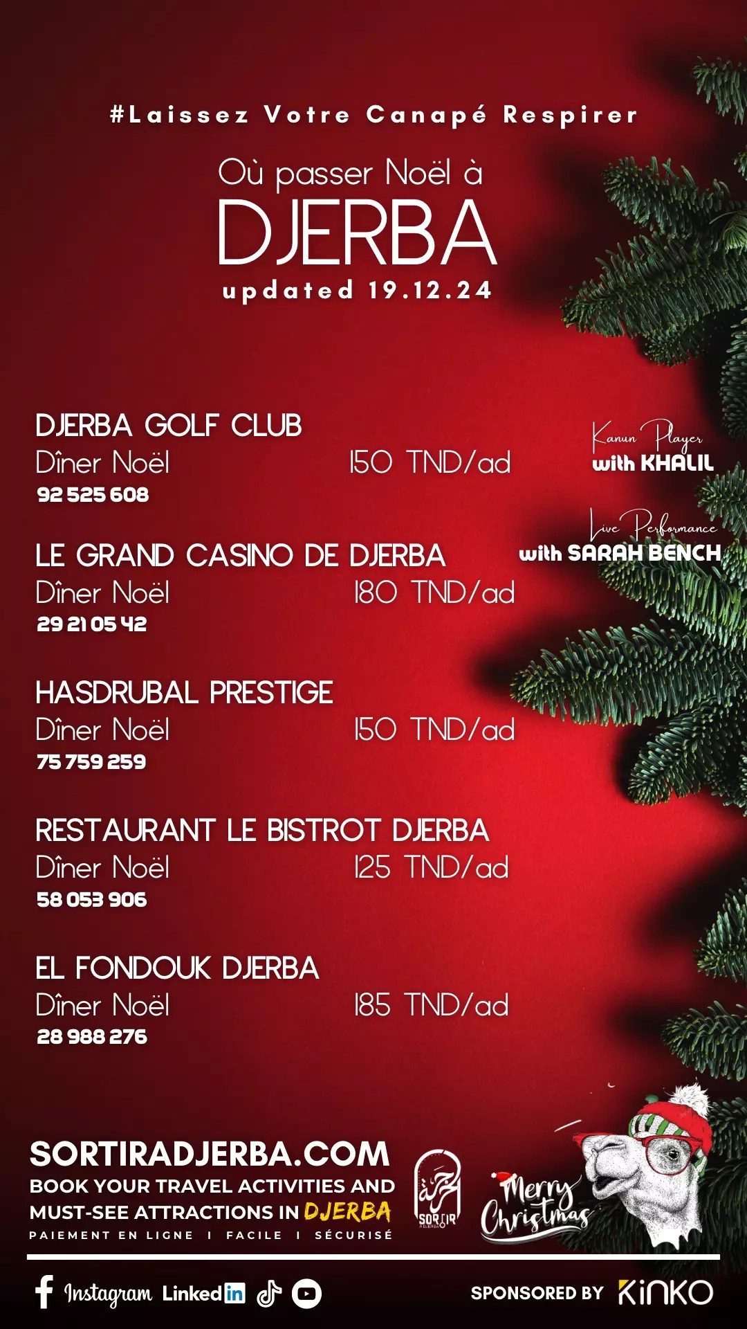 Où passer le Noël 2024 sur l'île de Djerba