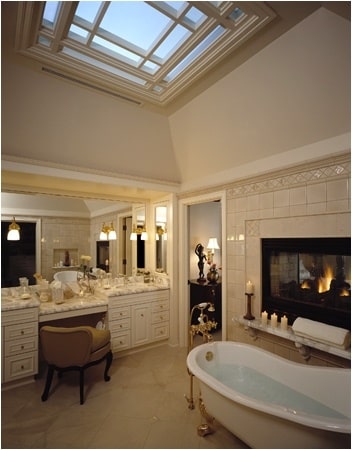 51 Mesmerizing Master Bathrooms With Fireplaces