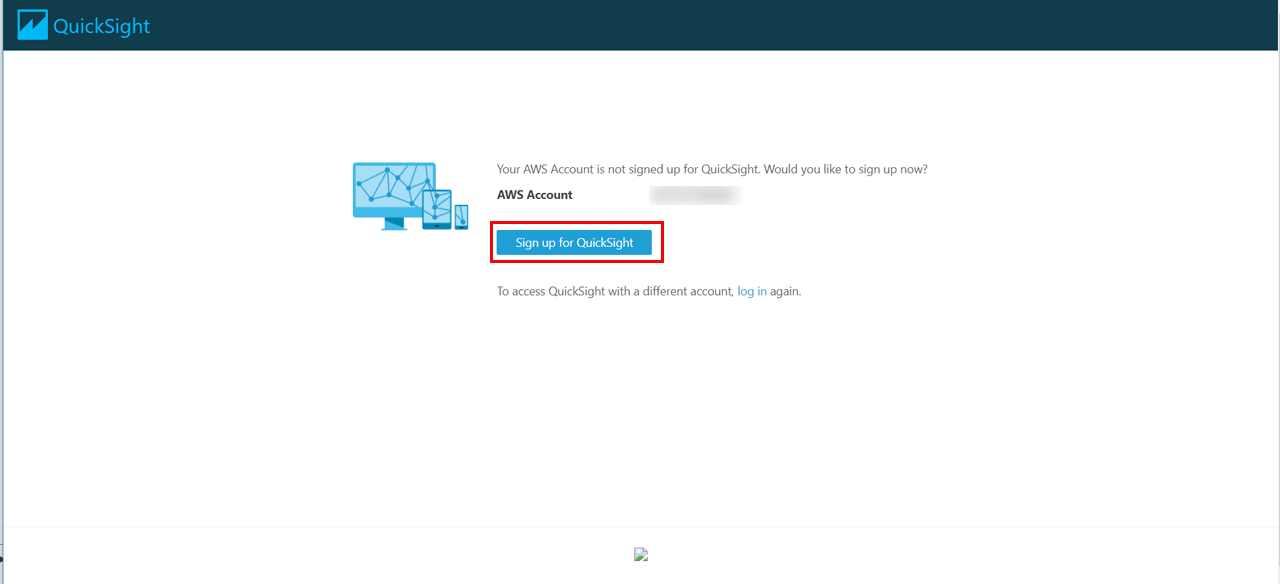 QuickSightにサインアップ