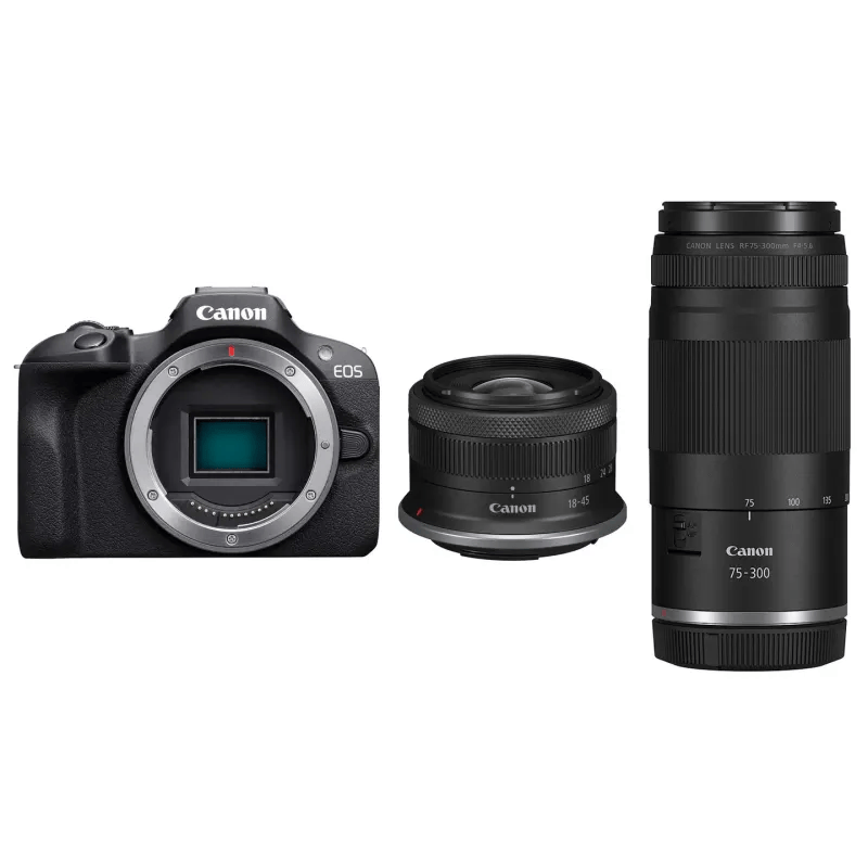 CANON EOS R100 + RF-S 18-45 mm + RF 75-300 mm