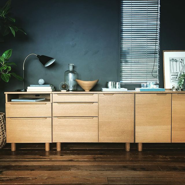 Cozy living room storage