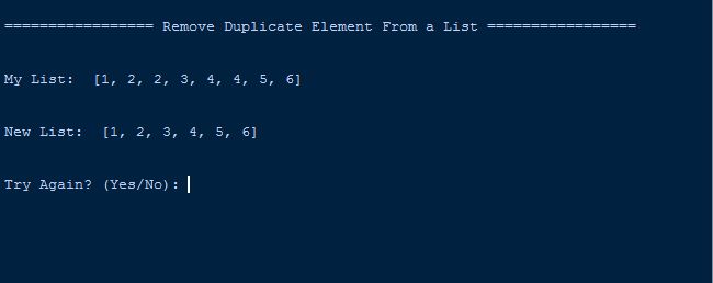How To Remove Duplicate Element From A List In Python Sourcecodester - Download Creative Space Background | 4K
