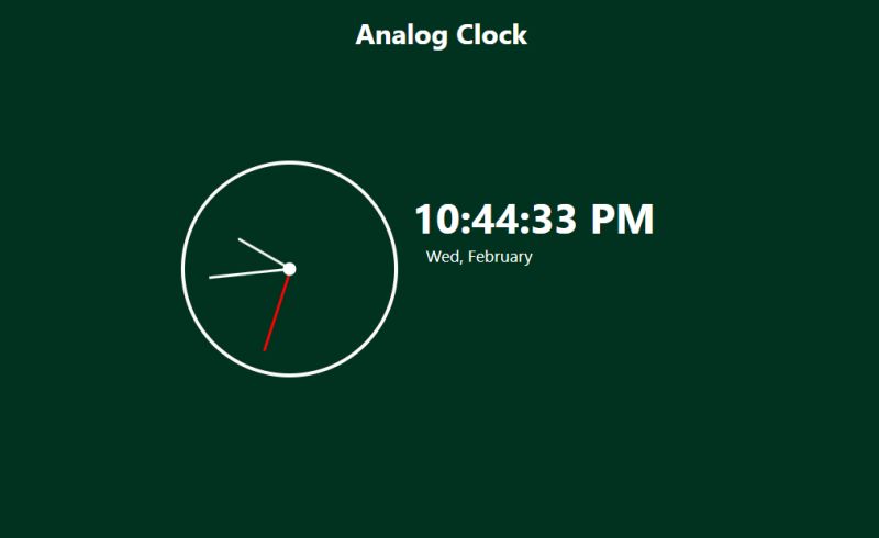 Analog Clock Using Html Css In Vanillajs With Source Code Sourcecodester - HD Dark Backgrounds for Desktop