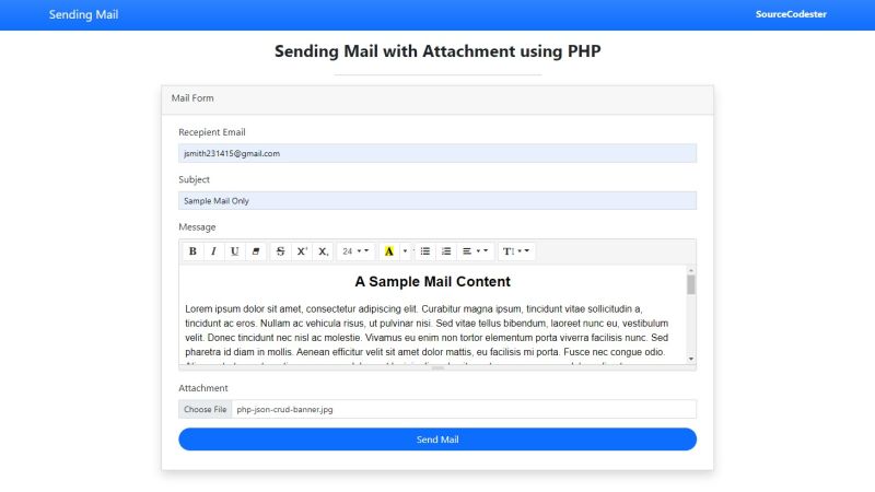 Sending An Html With Attachment Mail Using Php Tutorial Sourcecodester - Nature Wallpapers - Stunning Full HD Collection