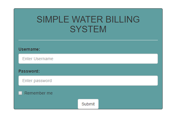 Water Billing System In Php And Mysql Attendance Management System php project.