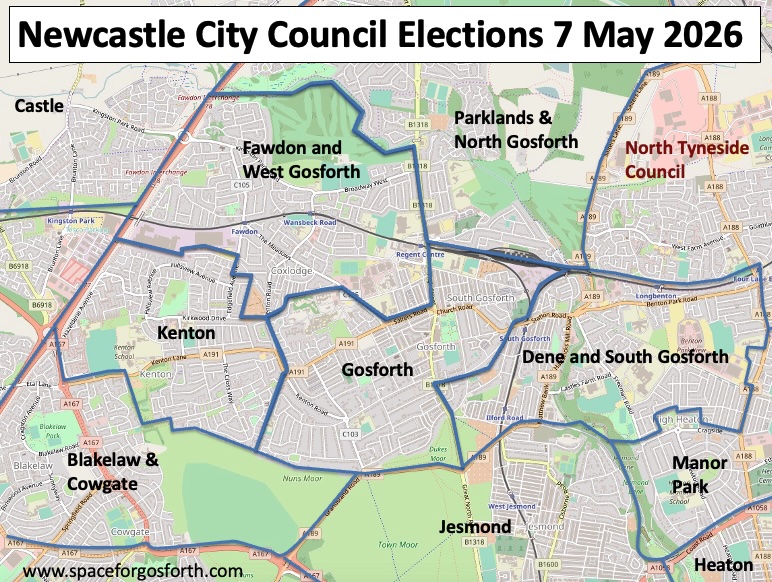 Local Elections 2026 SPACE For Gosforth Ward Map 2026 