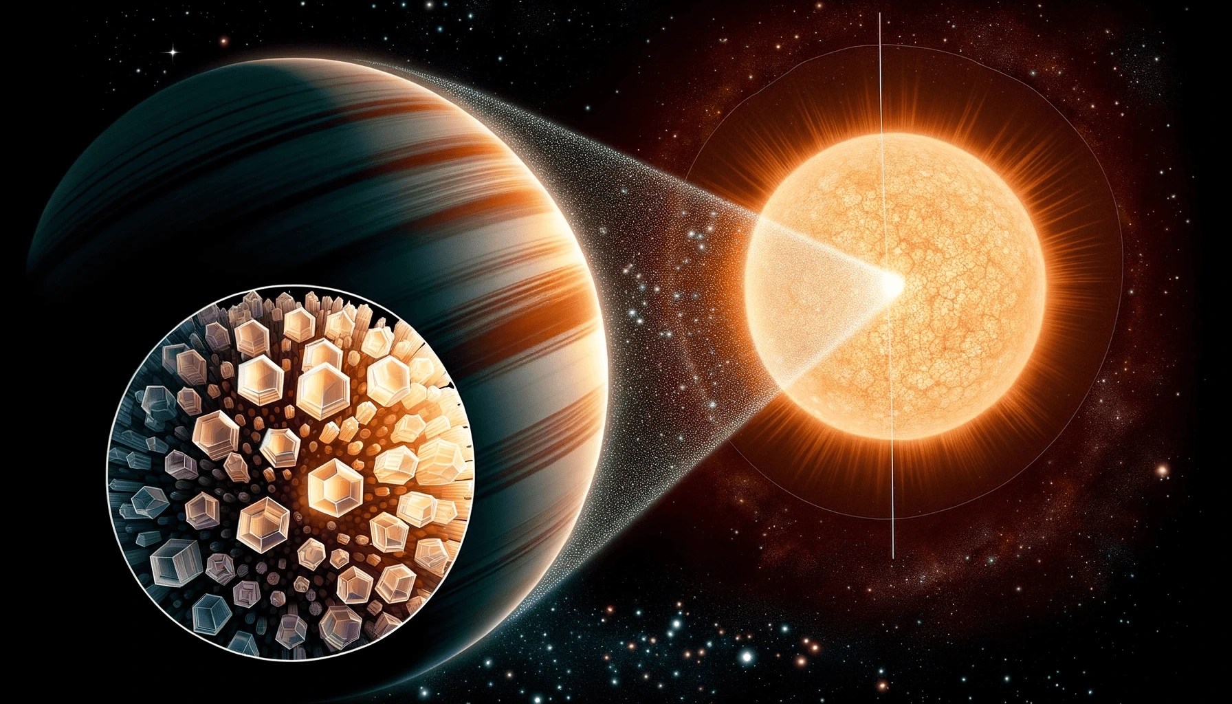 Des cristaux de quartz détectés sur une exoplanète géante “ils dévient la lumière comme des prismes”