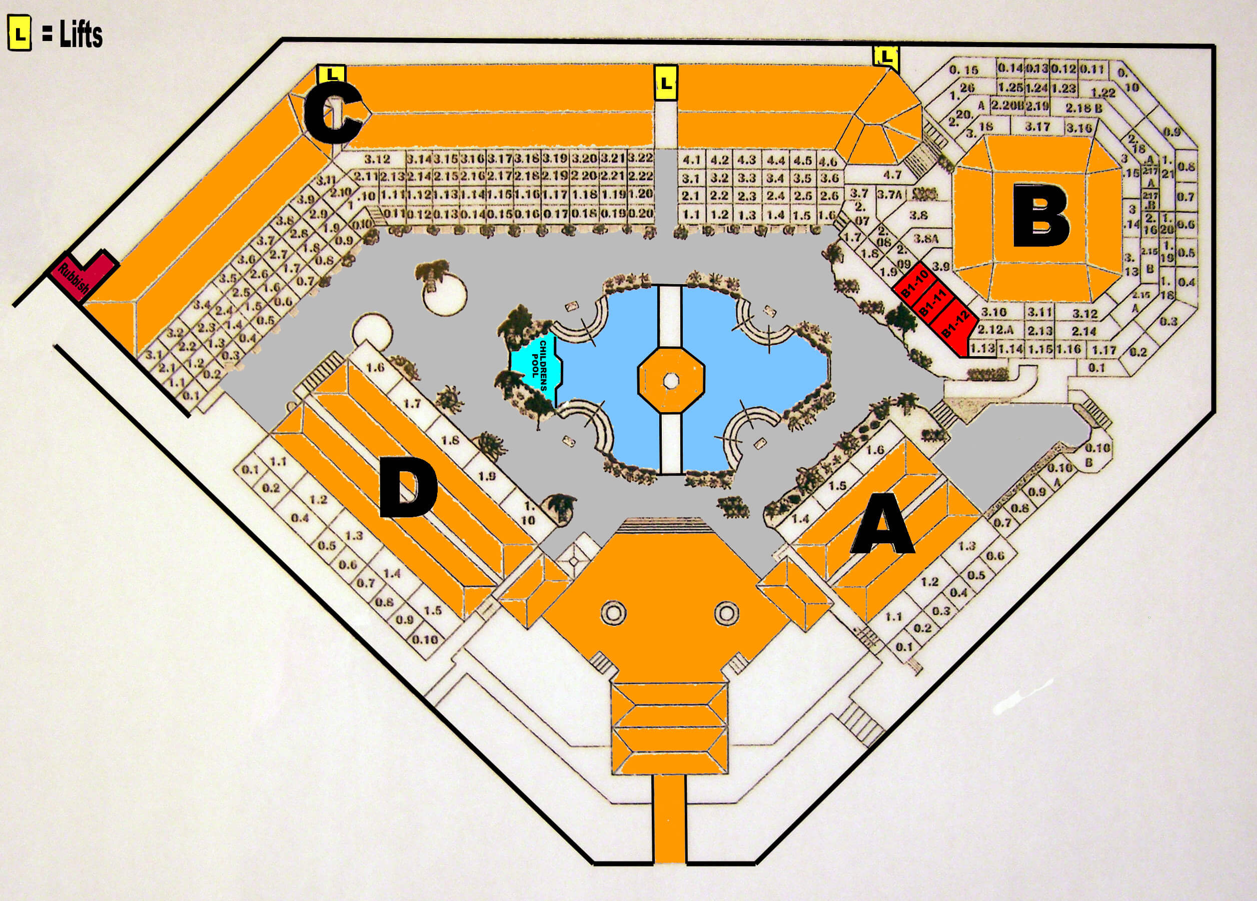 Studio Apartments In Tenerife TRG Complex Map 