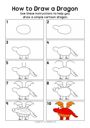 wallpapers Simple Easy Dragon Drawing Step By Step how to draw step by step printables for