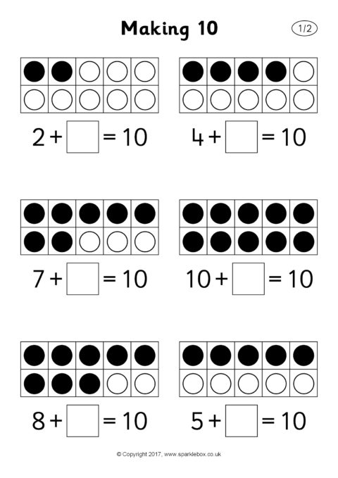 Making 10 worksheets (sb12207)