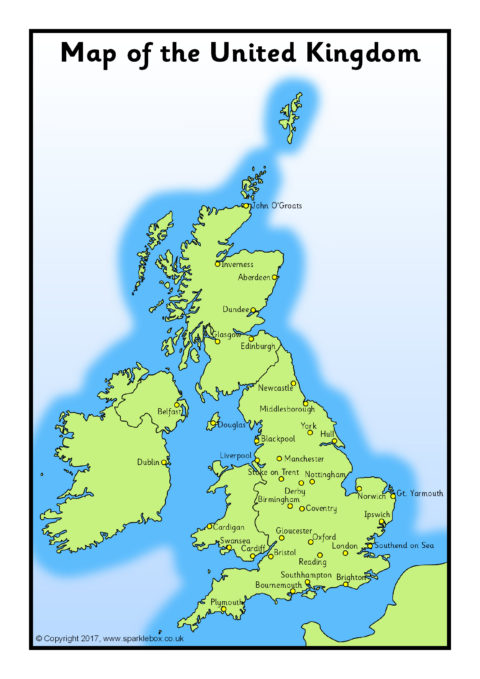 a4 maps of the uk and british isles