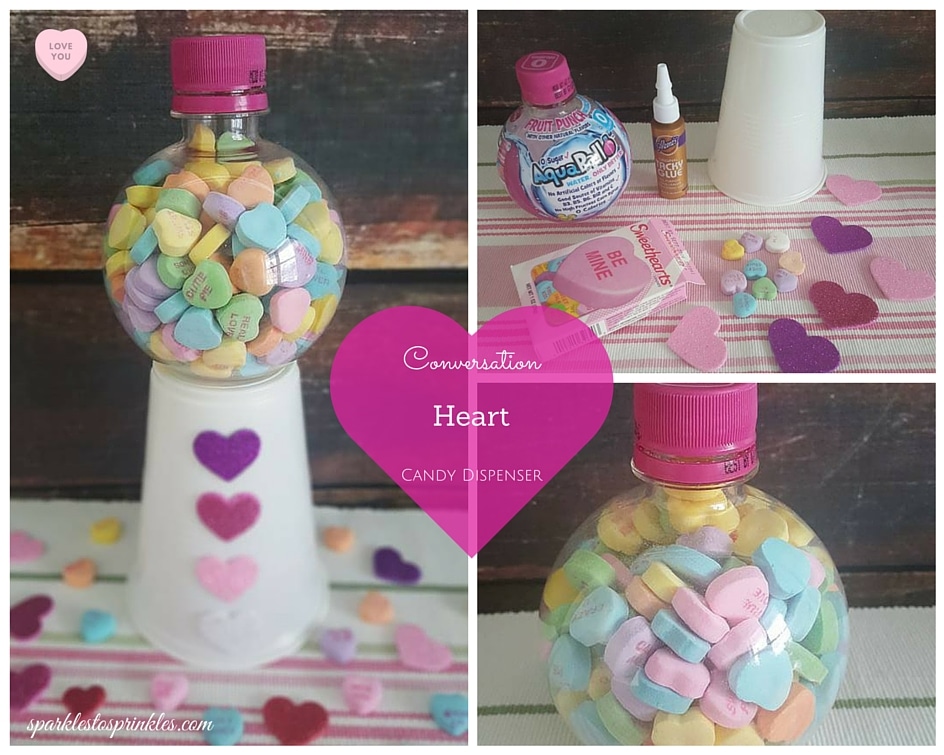 Conversation Heart Candy Dispenser Sparkles to Sprinkles