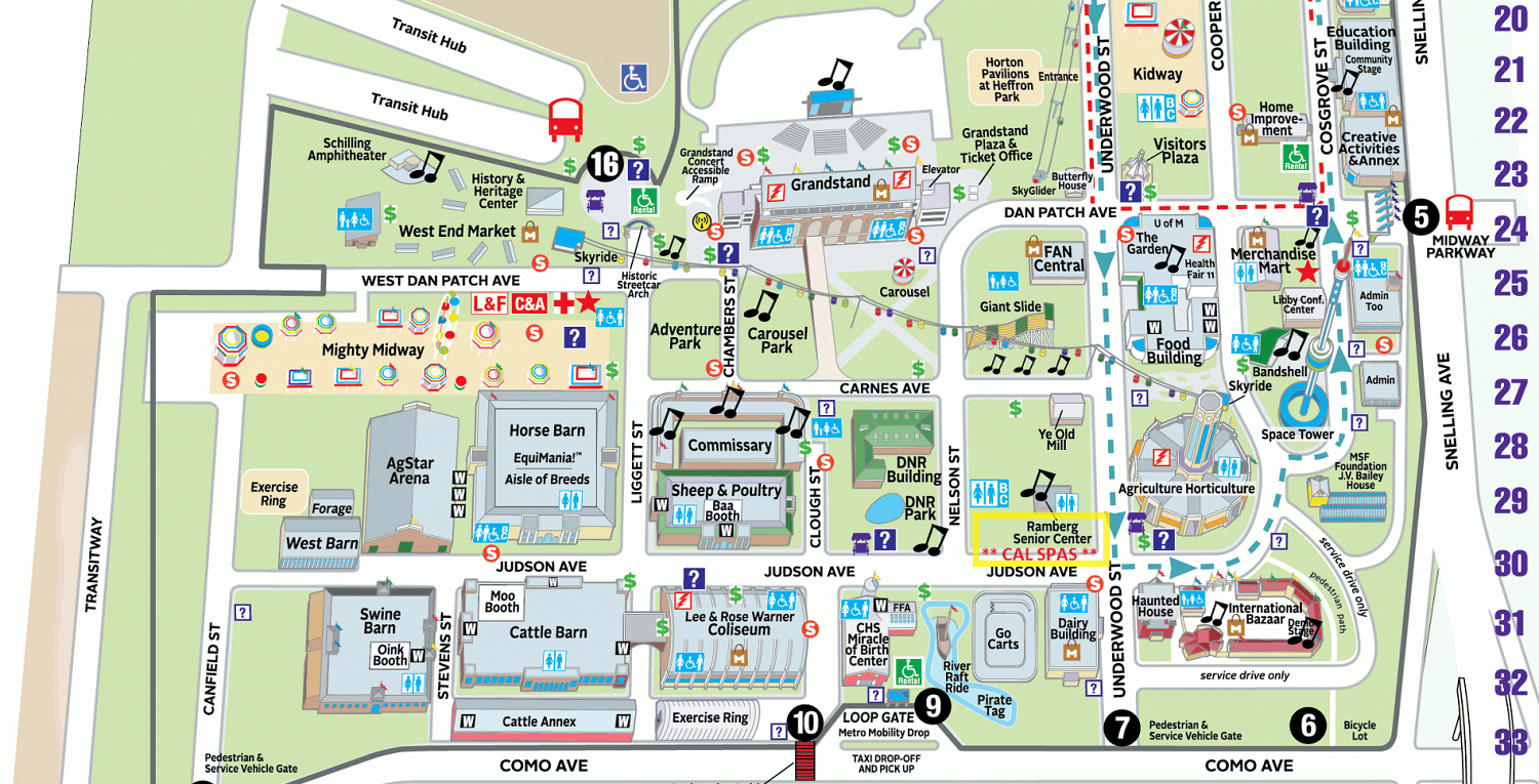 Map Of Minnesota State Fair State Fair Map 