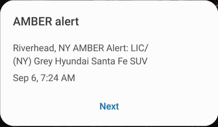 AMBER alert Android