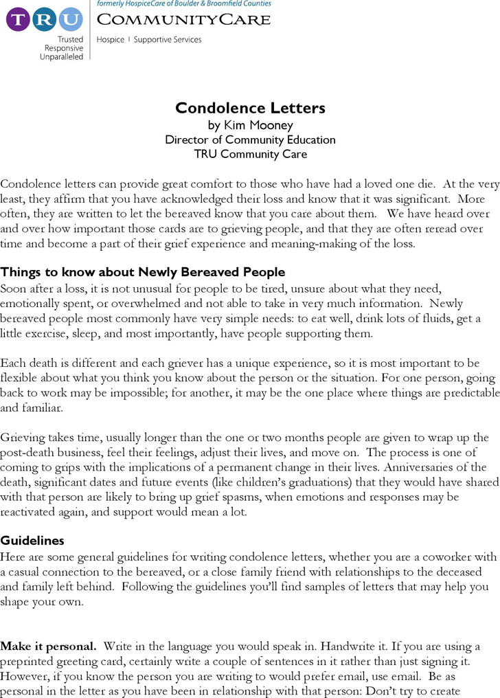 Sympathy Message Template Free Download Speedy Template