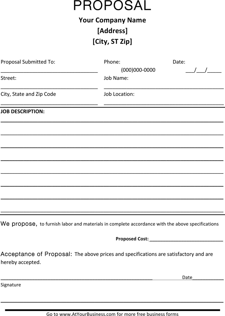 Business Proposal Template Template Free Download Speedy Template