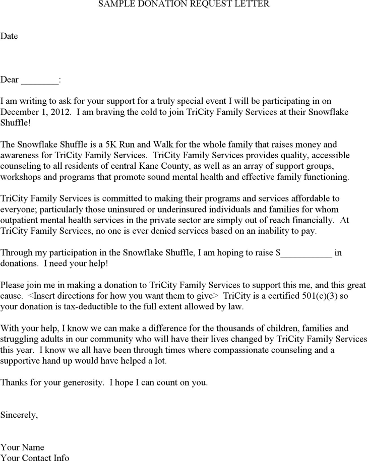 Free Sample Donation Request Letter Pdf 11kb 1 Page S