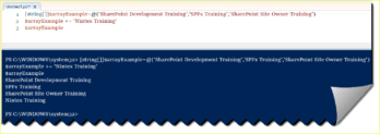 What is PowerShell Array - SPGuides