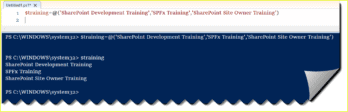 What is PowerShell Array - SPGuides