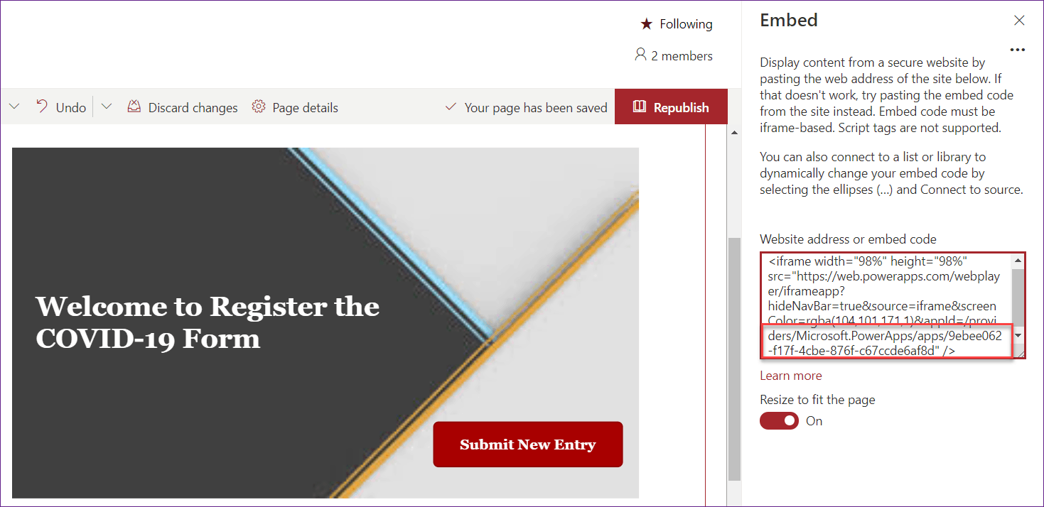 Embed PowerApps in SharePoint modern page - SPGuides