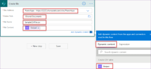 How to Create CSV in SharePoint using PowerApps and Power Automate ...