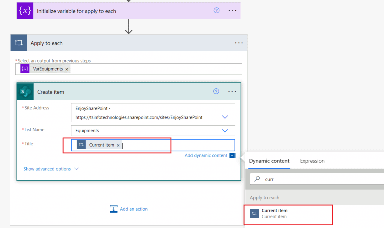 Power Automate Initialize Variable - SPGuides
