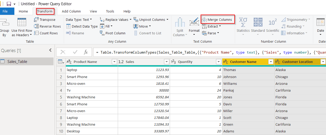 How to Merge Column in Power BI - SPGuides