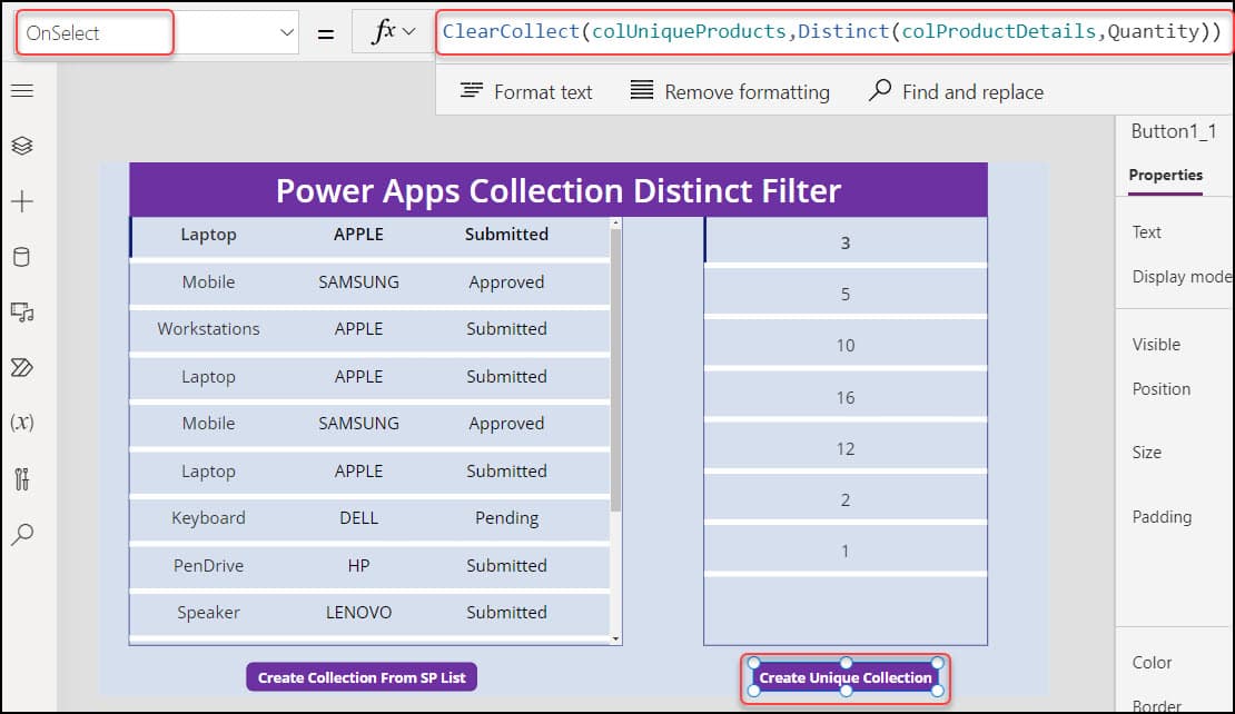 Power Apps Collection Distinct Filter [With Different Data Types ...