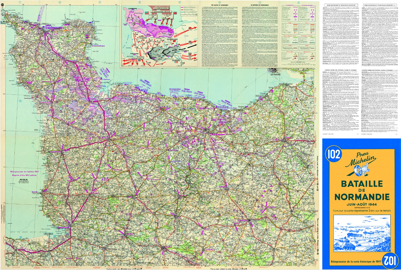 Battle Of Normandy Map 102 Michelin SplashMap Michelin Normandy Battle Map New Layout 