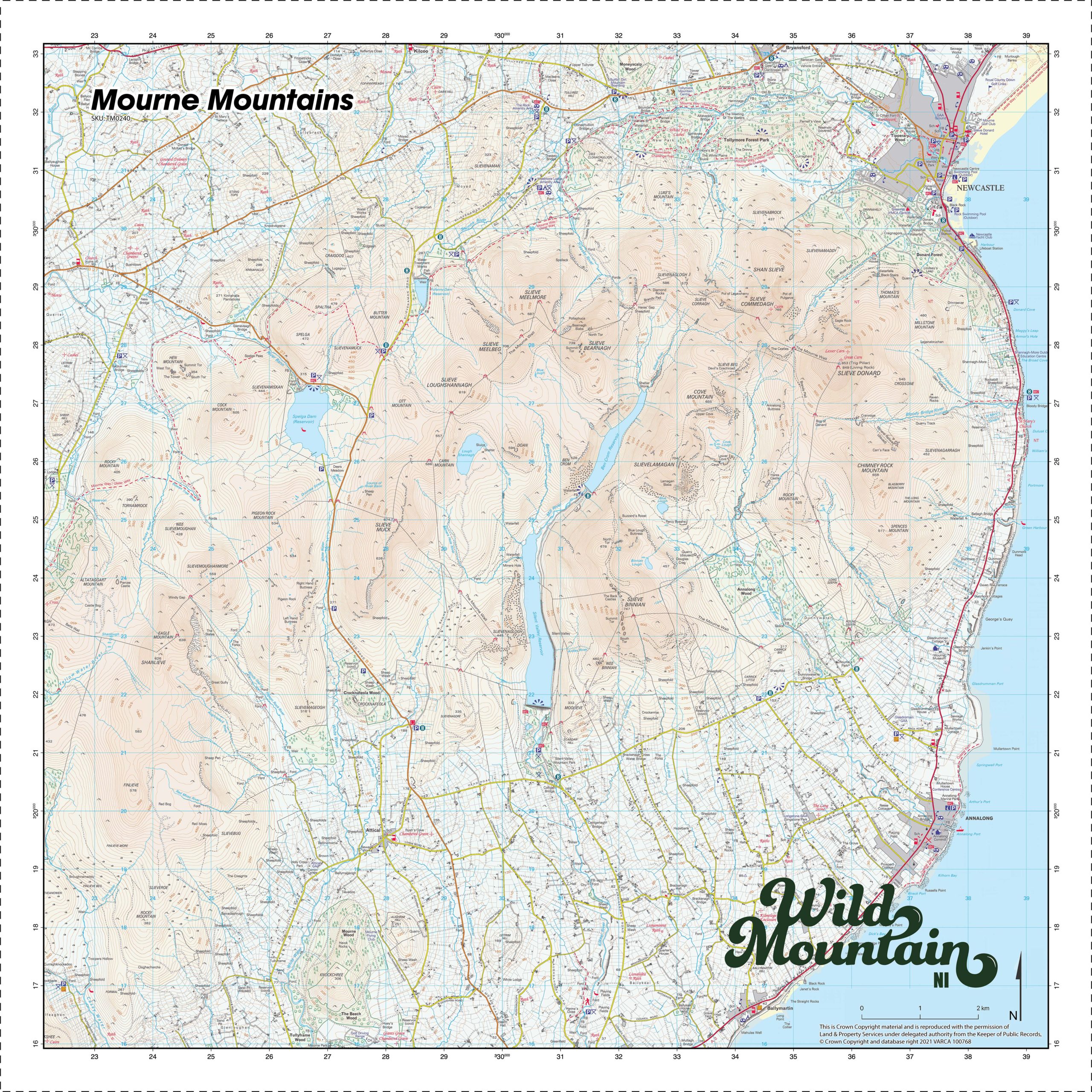 The Mourne Mountains Map Is An Ordnance Survey NI SplashMap Mourne Mountains Map V6 PREVIEW Scaled 
