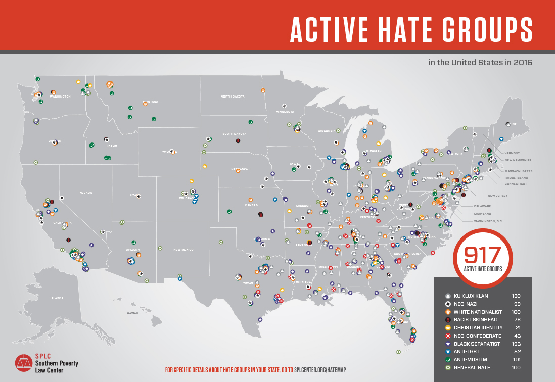 Hate Groups Increase For Second Consecutive Year As Trump Electrifies Ir 162 Hate Map Fb 