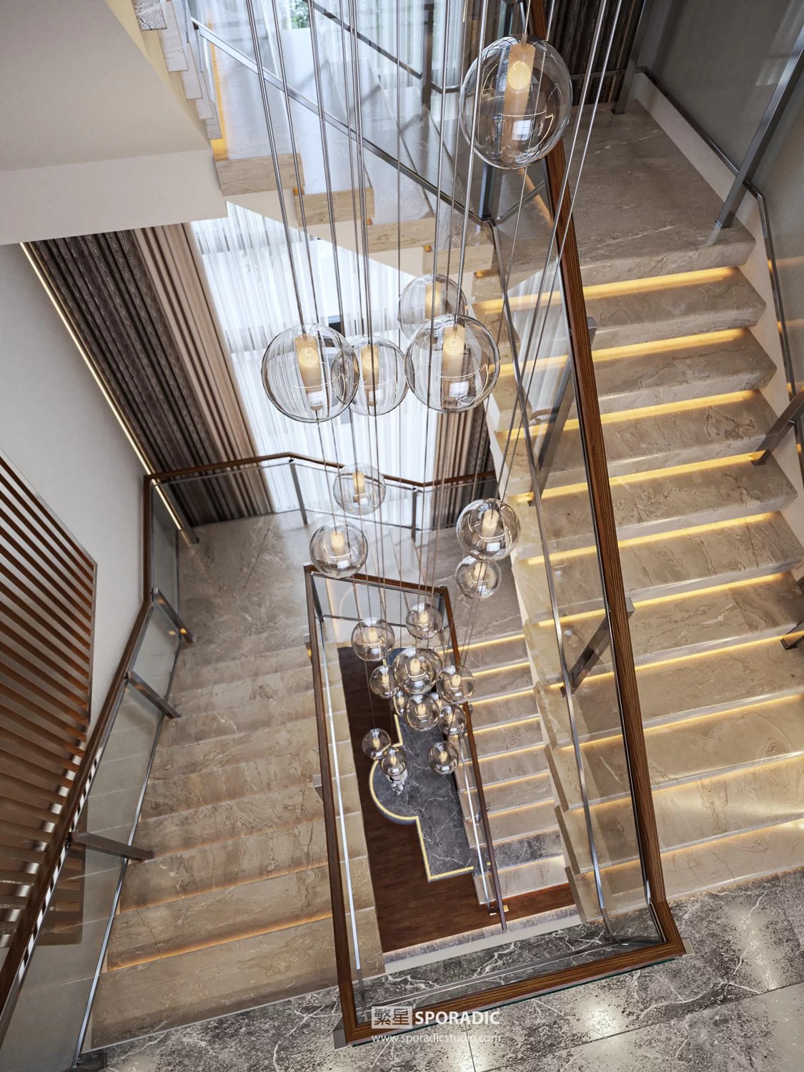 staircase 3d interior visualization