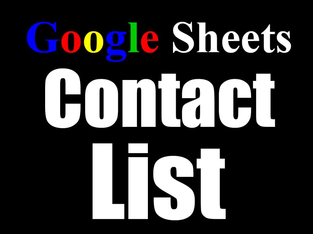 Contact List Template For Google Sheets With Built In Search