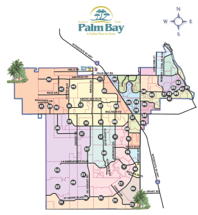 Physical Map Of Palm Bay Florida US City Street Palmbaymap.