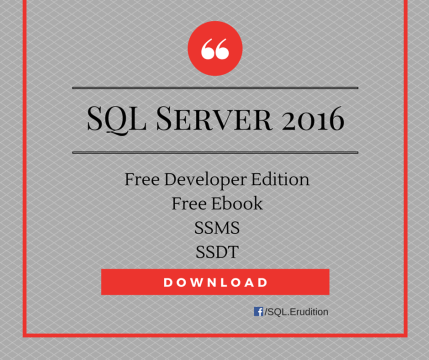 Download Free SQL Server 2016 Developer Edition » SQLErudition.com