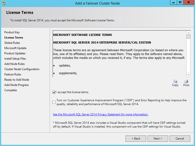 SQL Server 2014 – Install a clustered instance | MHITIPS