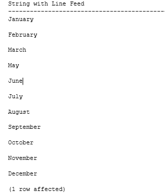 SQL Carriage Returns or Tabs in SQL Server strings (10) SQL Carriage Returns or Tabs in SQL Server strings (10)
