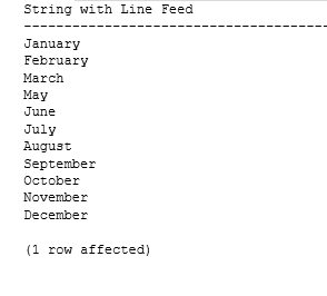SQL Carriage Returns or Tabs in SQL Server strings (9) SQL Carriage Returns or Tabs in SQL Server strings (9)